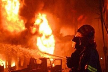 ببینید | آتش‌سوزی گسترده در بازار گل تهران!
