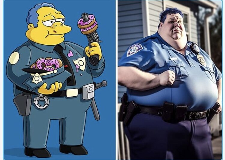 سیمپسونها به زمین آمدند!/ عکس