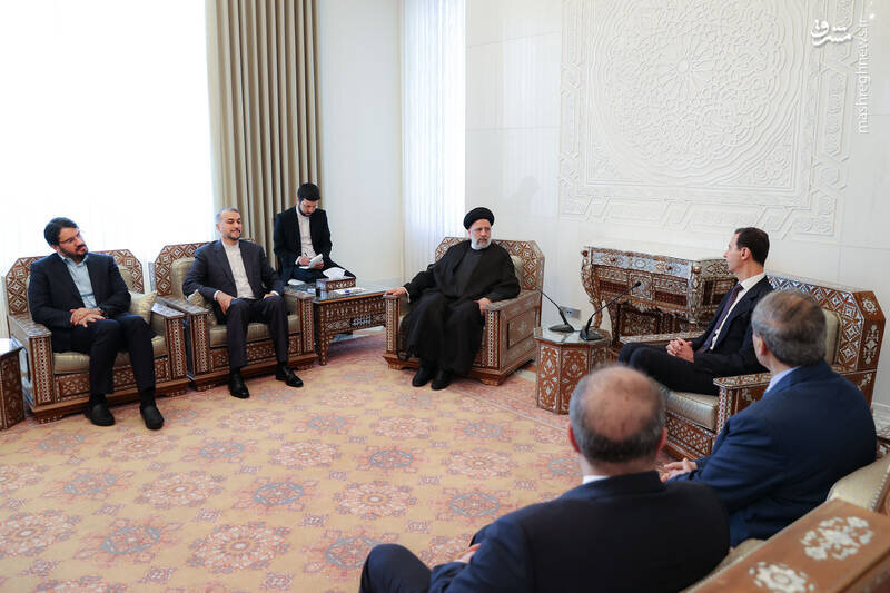 گزارش تصویری دیدار و گفتوگوی رئیسی و بشار اسد