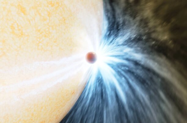 لحظه هولناک بلعیده شدن سیاره توسط یک ستاره غول‌پیکر/ عکس