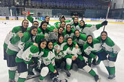 ببینید | جشن صعود غرور آفرین دختران هاکی روی یخ ایران به فینال آسیا