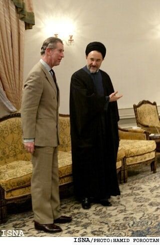 قابهایی از دیدار پادشاه انگلیس و سیدمحمد خاتمی