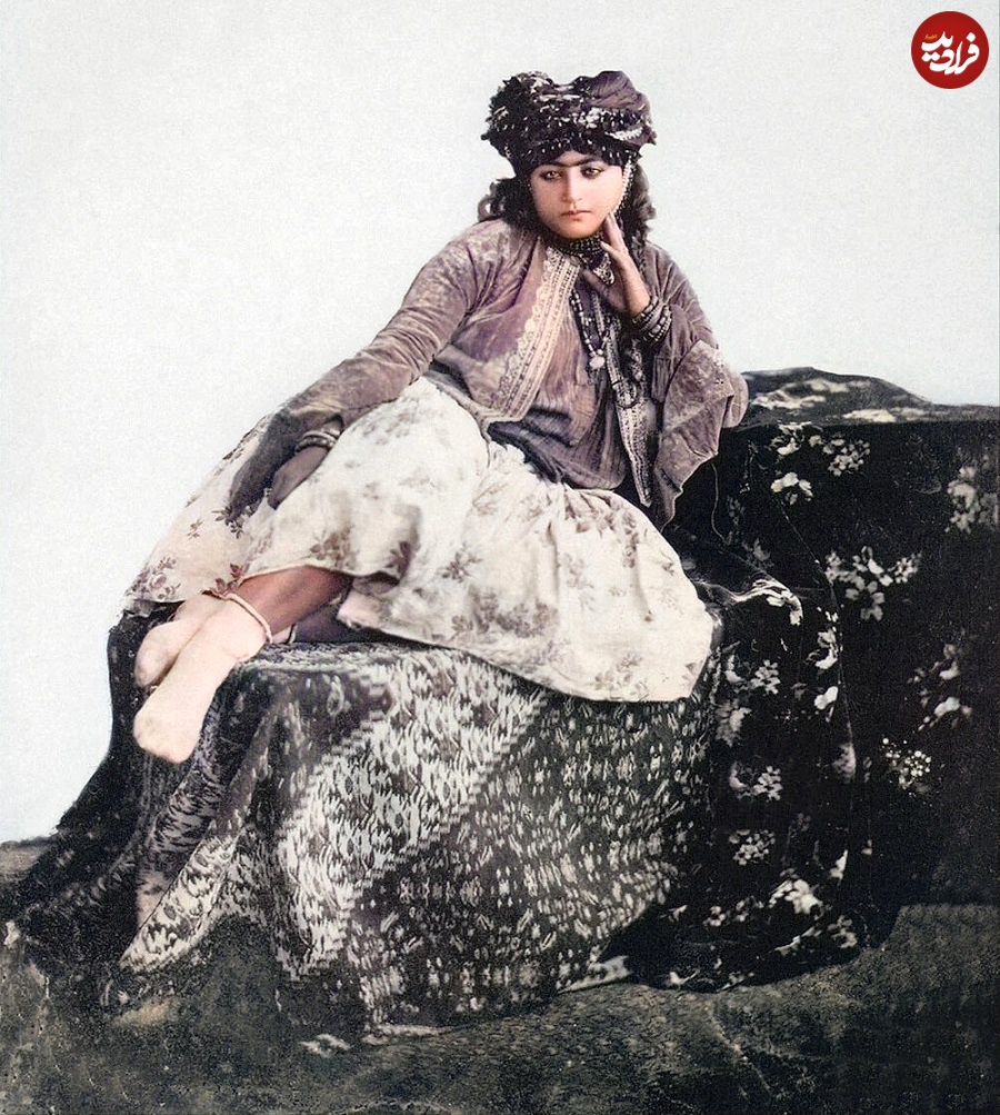چهرۀ متفاوت زنان عصر قاجار در عکسهای رنگی + تصاویر