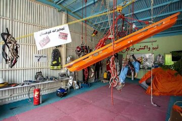 نمایشگاه تجهیزات جمعیت هلال‌احمر در قزوین برپا شد