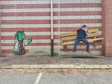 تصاویر | نمایشی از ذوق هنری در خیابان‌های فرانسه!