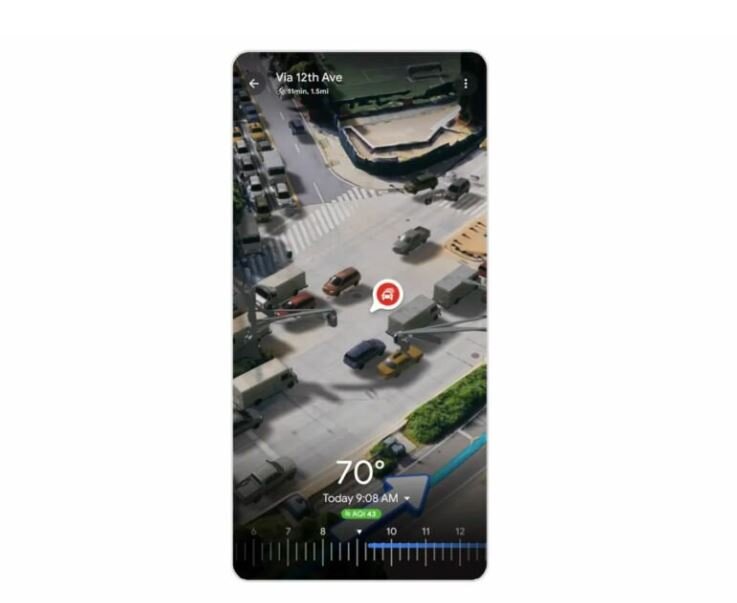 امکانات وسیع گوگلمپ جدید/ از پیشبینی ترافیک تا مشاهده سهبعدی مسیر/ عکس