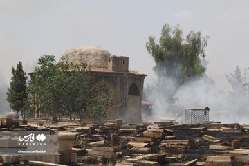 آتش‌سوزی در قبرستان ۱۰۰۰ ساله «دارالسلام»