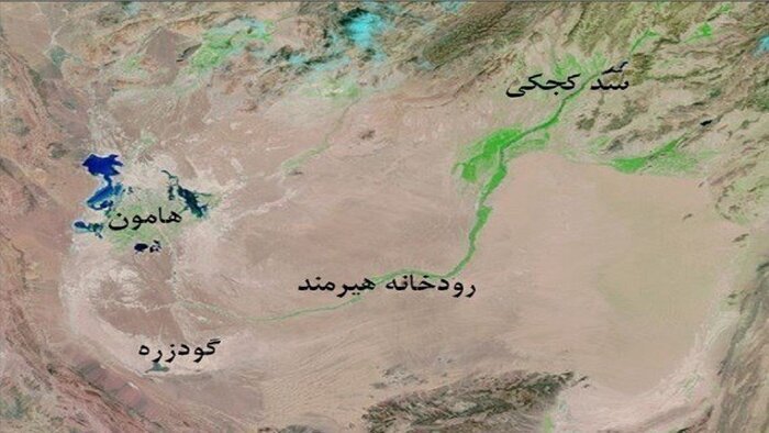 طالبان حق‌آبه نمی‌دهد درحالی که تصاویرهوایی نشان از پُرآبی دارد/ از آخرین باری که تالاب هامون آب داشته یک دهه گذشته است