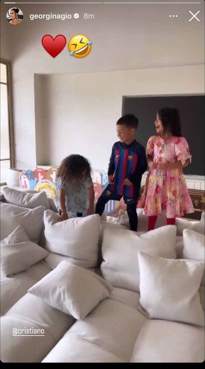 عکس | پسر کریستیانو رونالدو در لباس بارسلونا!