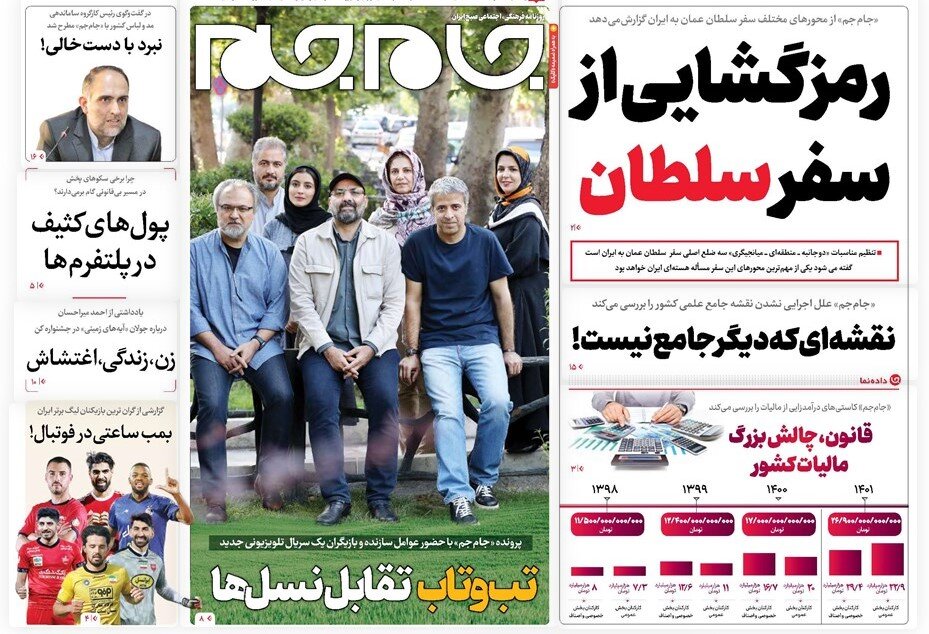 جای خالی «مهم‌ترین خبر ملی» در  صفحه اول روزنامه «رسانه ملی» + عکس