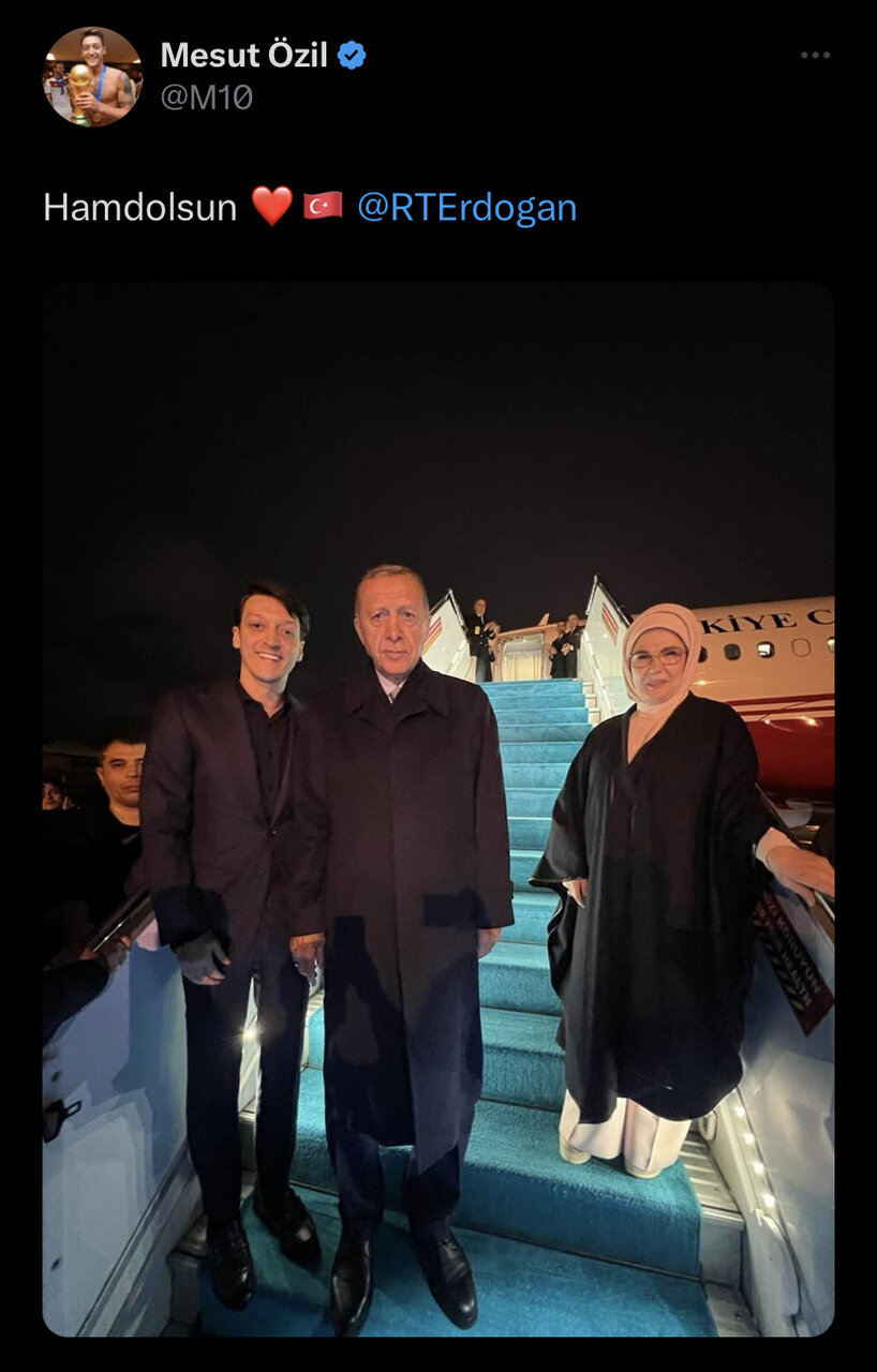 عکس | واکنش ستاره رئال مادرید به پیروزی اردوغان