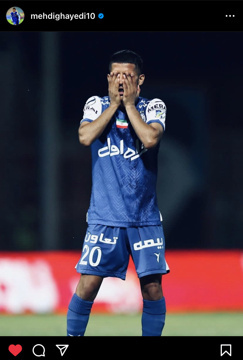 عکس | پست مشکوک مهدی قایدی؛ به امید دیدار!