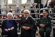 حضور روحانی در مراسم سالگرد ارتحال امام + عکس‌ها