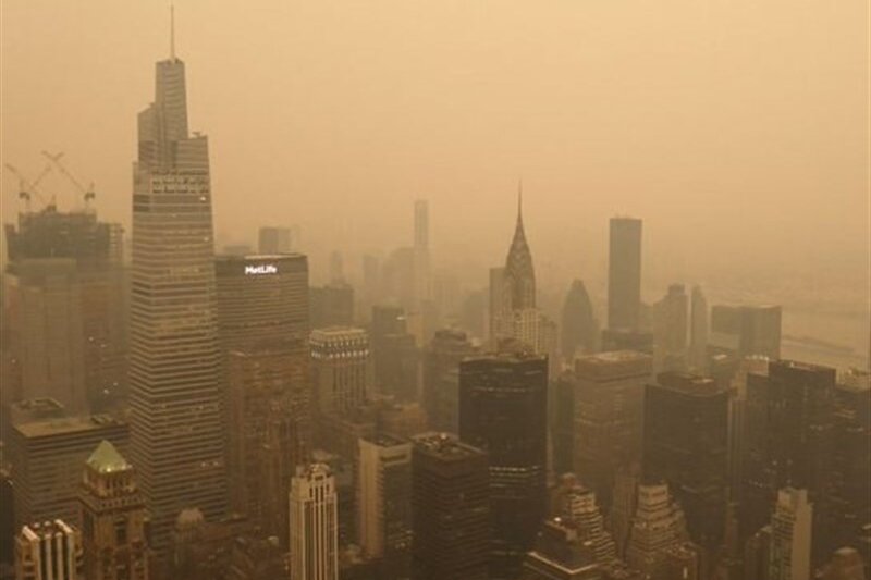 ببینید | دود آتشسوزیهای کانادا در چشم نیویورکیها!