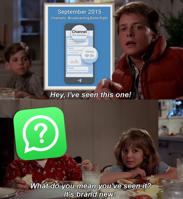 مسخره کردن واتساپ در حساب کاربری رسمی تلگرام/ عکس