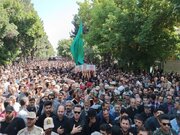 آیین تشییع شهید مدافع امنیت «سجاد امیری» در کرمانشاه برگزار شد