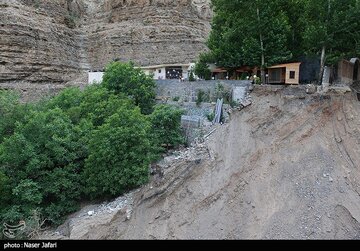 مناطق سیل‌زده جاده چالوس