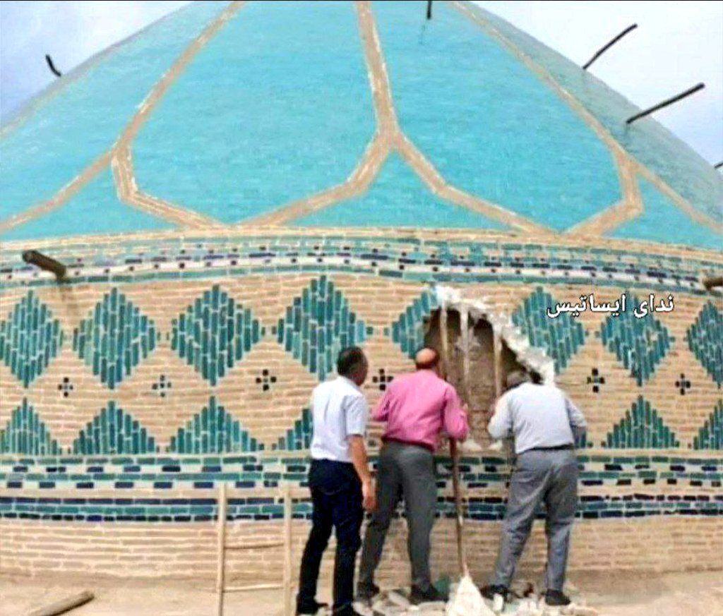 بخشی از گنبد مسجد امیرچخماق یزد فرو ریخت / عکس 2