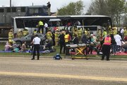 ببینید |‌ اولین تصاویر از تصادف مرگبار یک اتوبوس؛ آتش‌سوزی و دود سیاه در آسمان