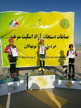 درخشش دختر نونهال خوزستانی در اسکیت کشور