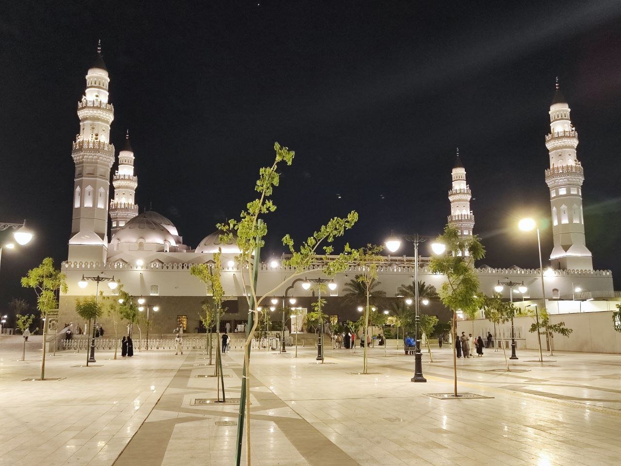 عکس | تصویری رویایی از مسجد قبا در شب