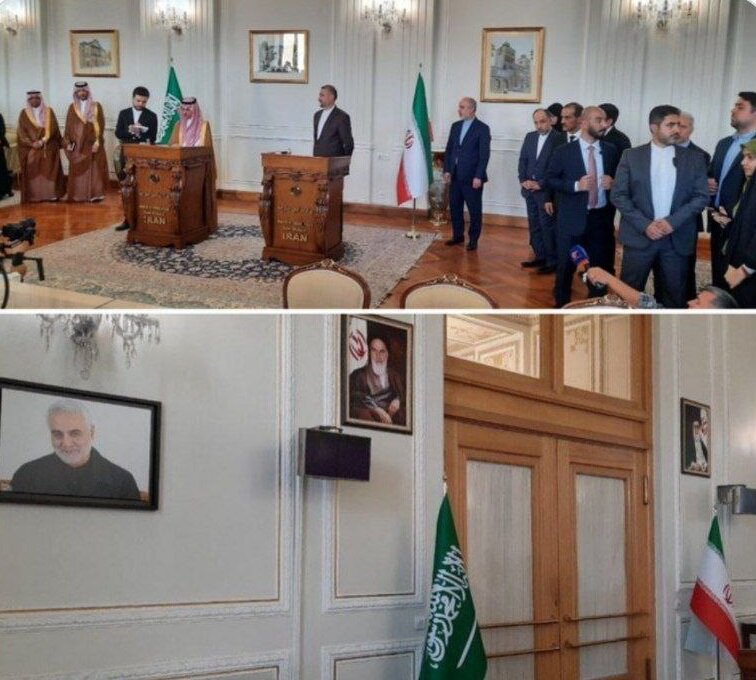 واکنش عباس عبدی به جا به جایی محل نشست دیدار وزاری ایران و عربستان بخاطر تصویر شهید حاج قاسم