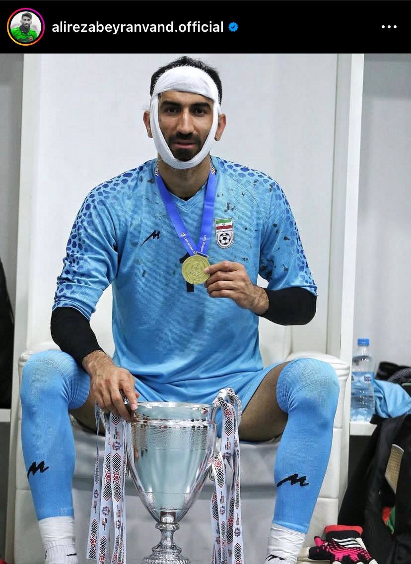 عکس | خبر تلخ بیرانوند پس از قهرمانی ایران