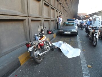 تصادف مرگبار موتورسیکلت در بزرگراه امام علی (ع)/ عکس