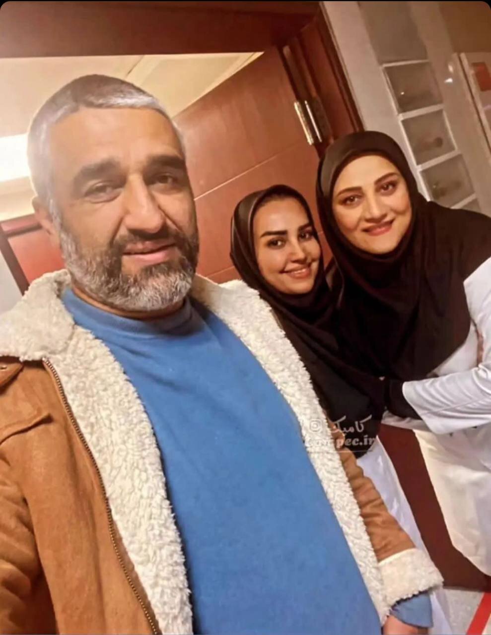 عکس | پژمان جمشیدی در کنار شبنم مقدمی در پشت صحنه فیلم هرت