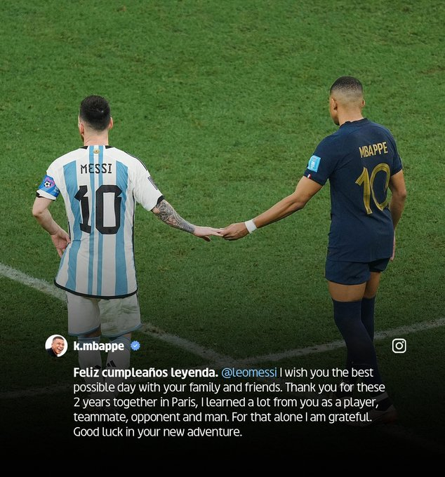 عکس | تبریک تولد جالب امباپه برای مسی