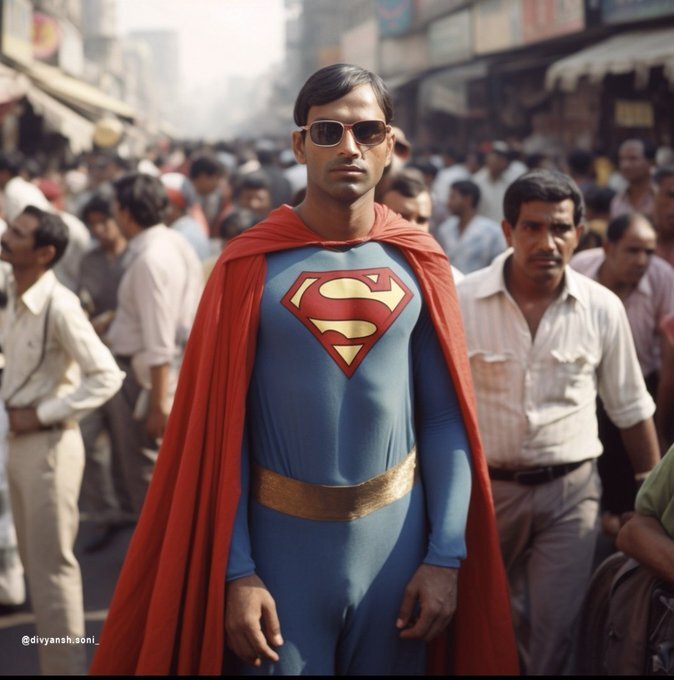 بتمن و سوپرمن اگر هندی بودند/ عکس