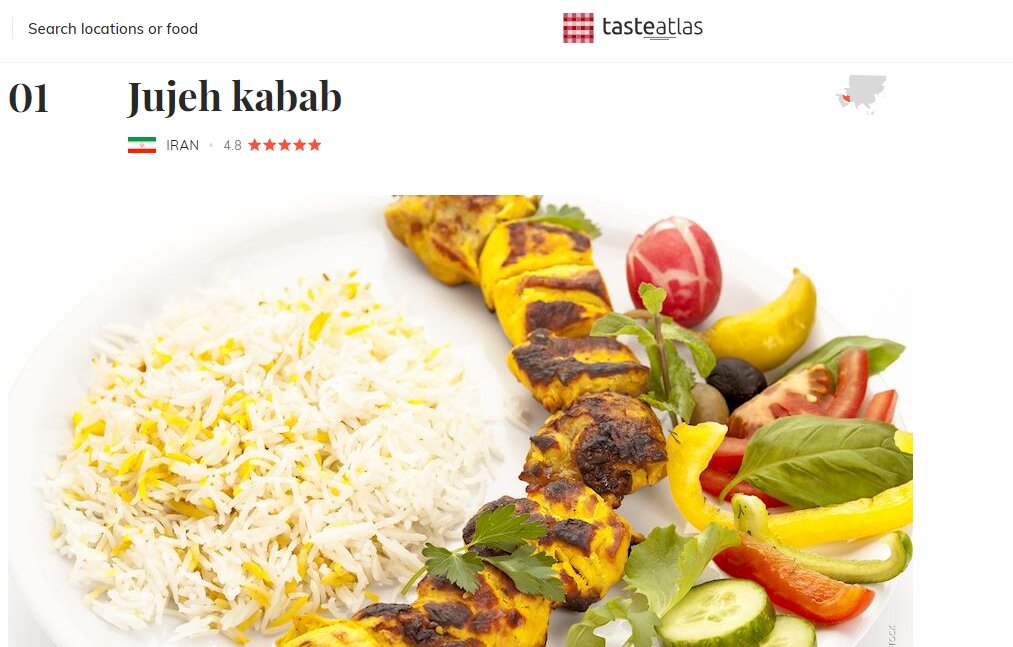 باز هم یک غذای ایرانی بهترین غذای یک سایت خارجی شد