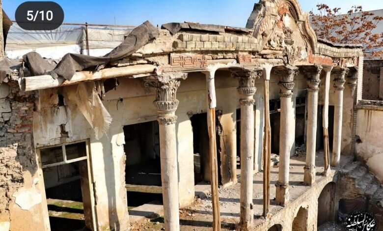 بیتوجهی میراث به عمارت شکوه السلطنه/ خانه همسر ناصرالدین شاه پاتوق معتادان تهران/ عکس