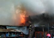 ببینید | ویدیویی از بازارچه امین نقده، بعداز آتش سوزی دیشب!