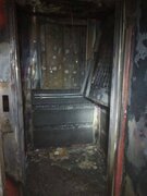 آتش‌گرفتن کابین آسانسور در یک ساختمان مسکونی
