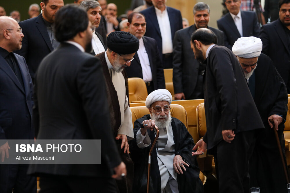 چند فریم از آیتالله احمد جنتی در همایش قوه قضاییه