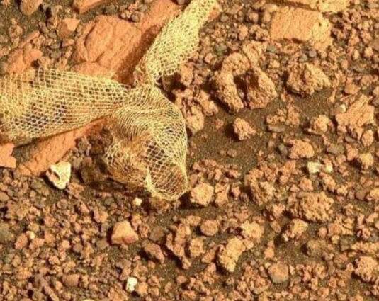 توری پلاستیکی در مریخ / رد پای بیگانگان یا دروغ ناسا؟