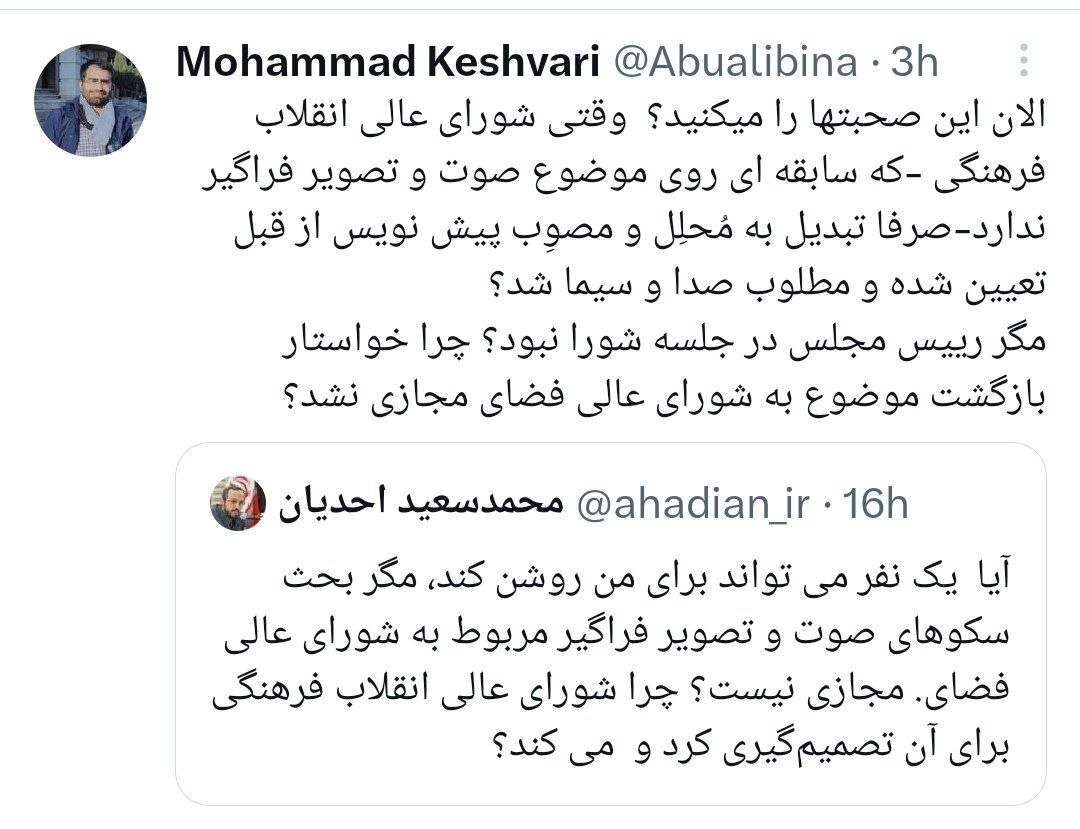 چرا همه چیز به هم ریخته است؟/ دخالت شورایعالی فرهنگی در کار شورایعالی مجازی؟