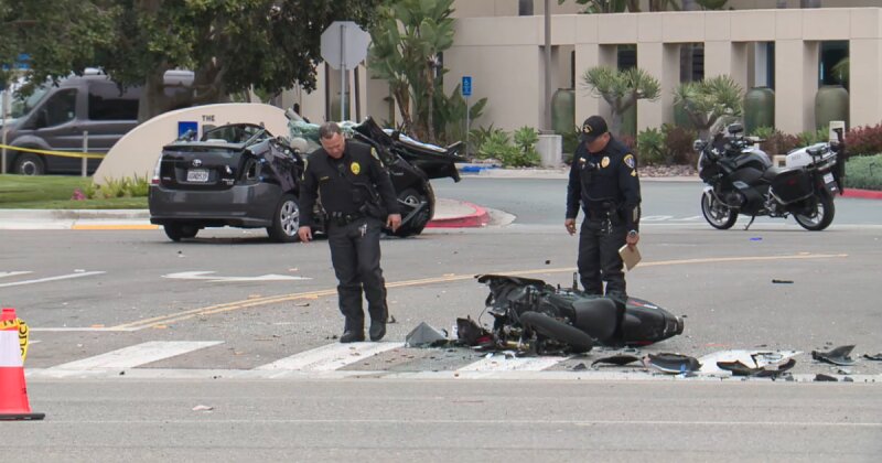 ببینید | تصادف وحشتناک موتور با پلیس حین ماموریت