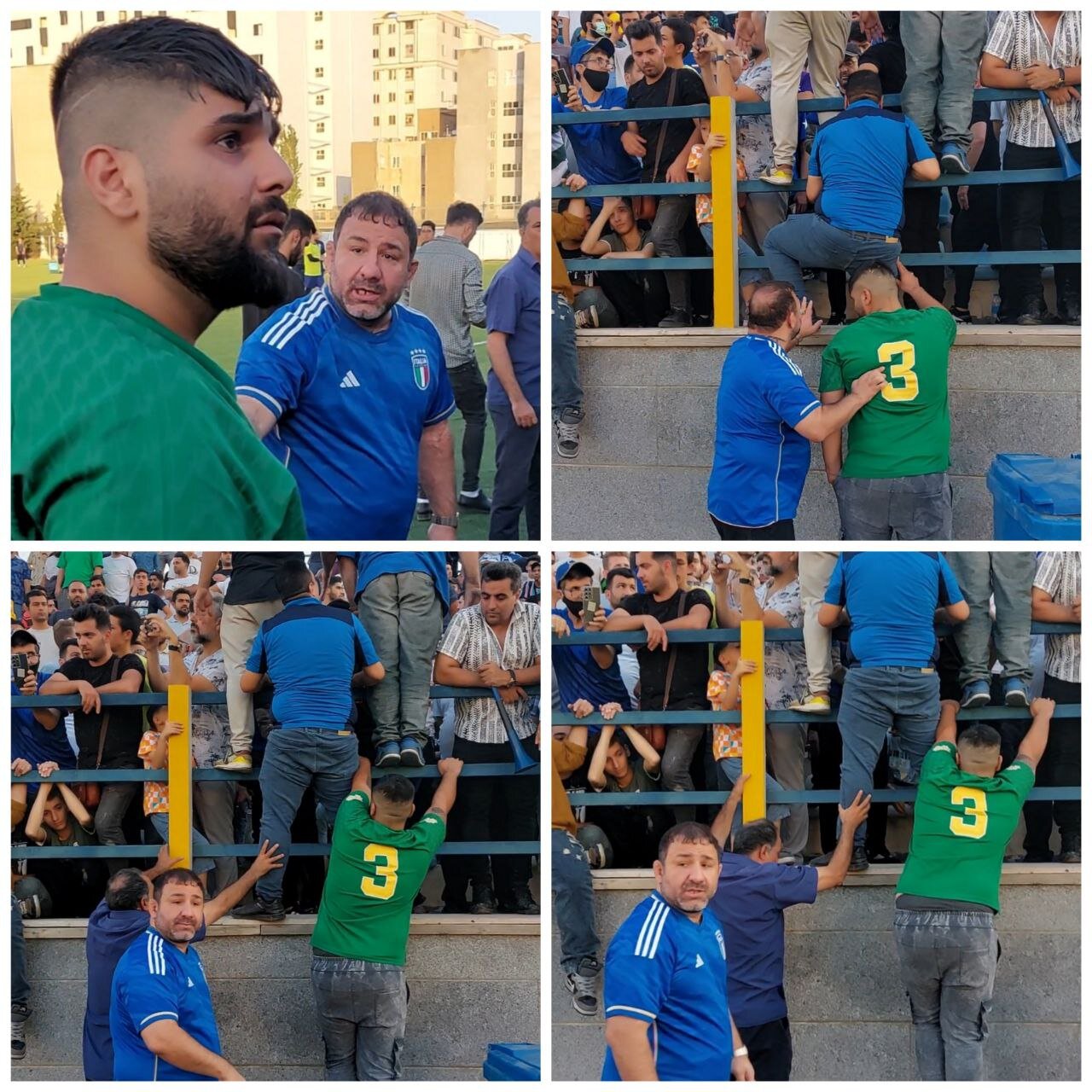 عکس| تصاویری از حضور سازمانیافته اراذل و اوباش در تمرین استقلال