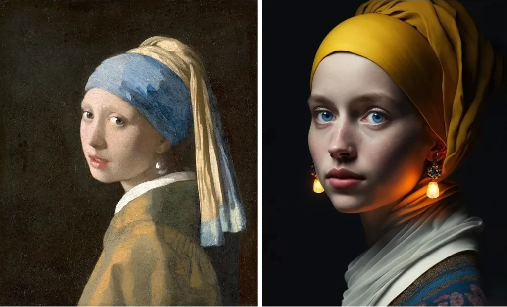 «دختر مرواریدی» که هوشمصنوعی ساخت!/ عکس