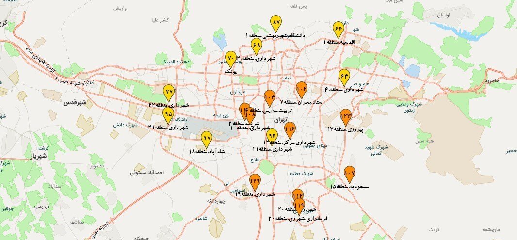 کیفیت هوای تهران؛ ناسالم برای گروه‌های حساس / تنفس هوای آلوده در 10 منطقه 2