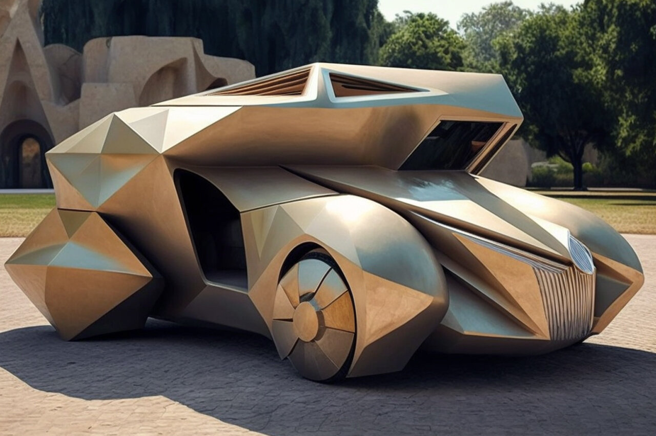 هوشمصنوعی این خودروها را به سبک معماران معروف ساختهاست!/ عکس