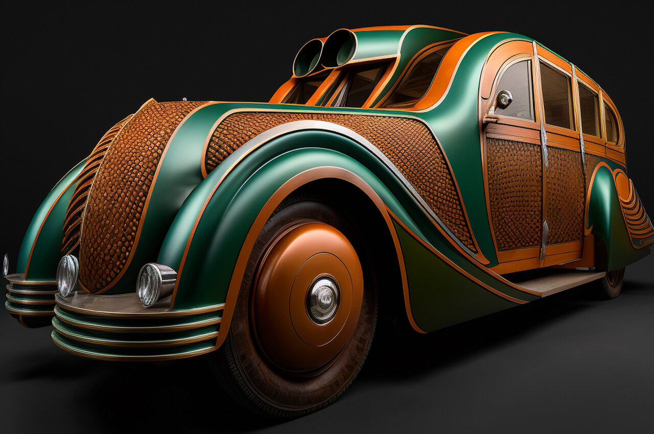 هوشمصنوعی این خودروها را به سبک معماران معروف ساختهاست!/ عکس