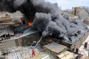 ببینید | ریزش ناگهانی یک ساختمان در اثر آتش سوزی در اعتراضات مردمی فرانسه!