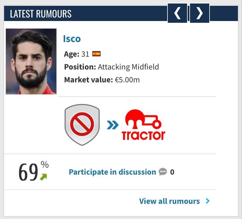 عکس| ستاره رئال مادرید در آستانه انتقال به تراکتور