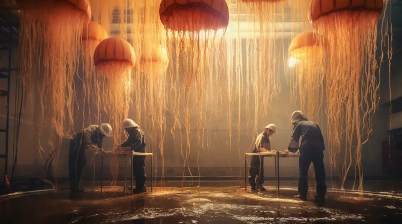 تصاویر لو رفته از کارخانه تولید عروس دریایی / عکس