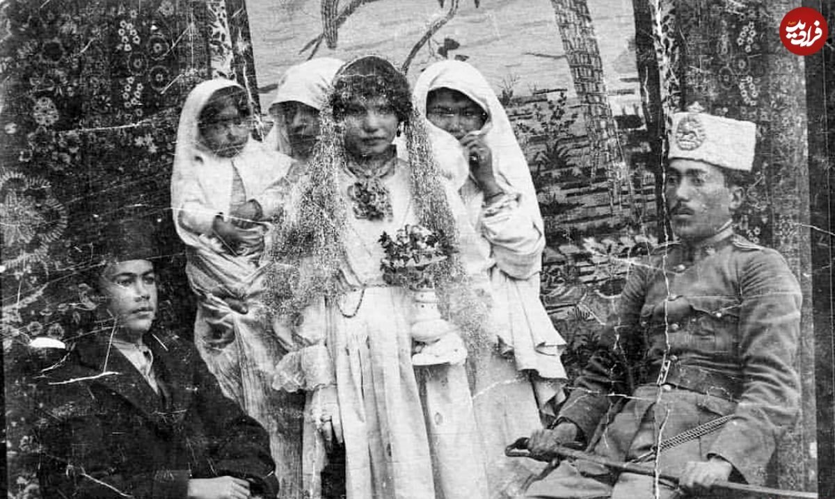 تصویر دیدنی از یک عروس در زمان قاجار؛ ۱۱۸ سال قبل/ عکس