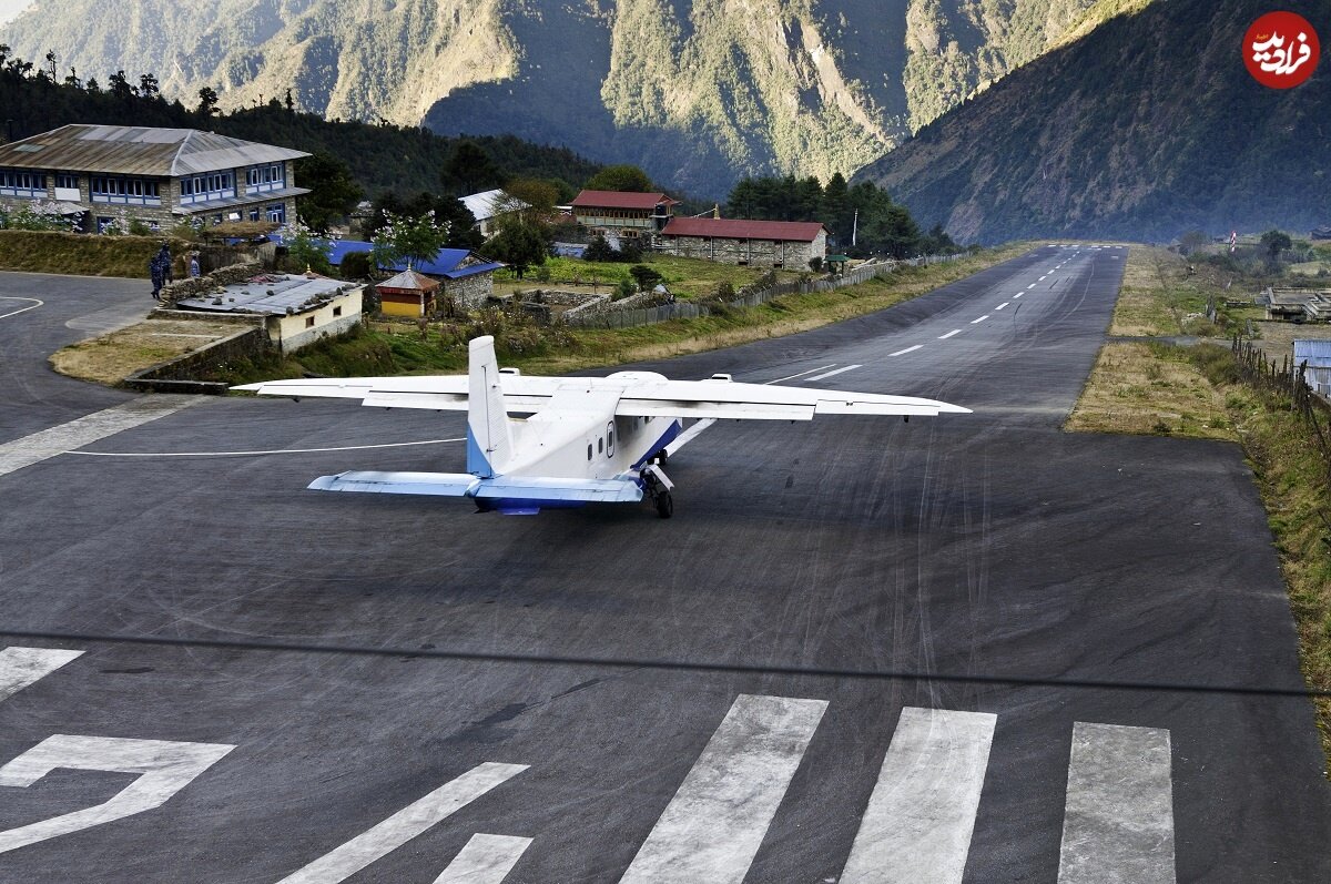 خطرناکترین فرودگاه جهان؛ با یک اشتباه در دره سقوط میکنید!/ عکس