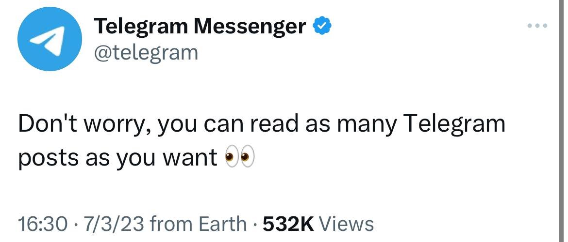 کنایه نیشدار تلگرام به توییتر / عکس